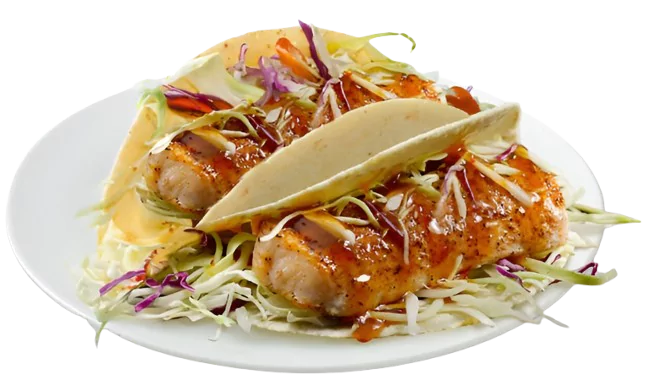 2 Grilled Salmon Tacos

